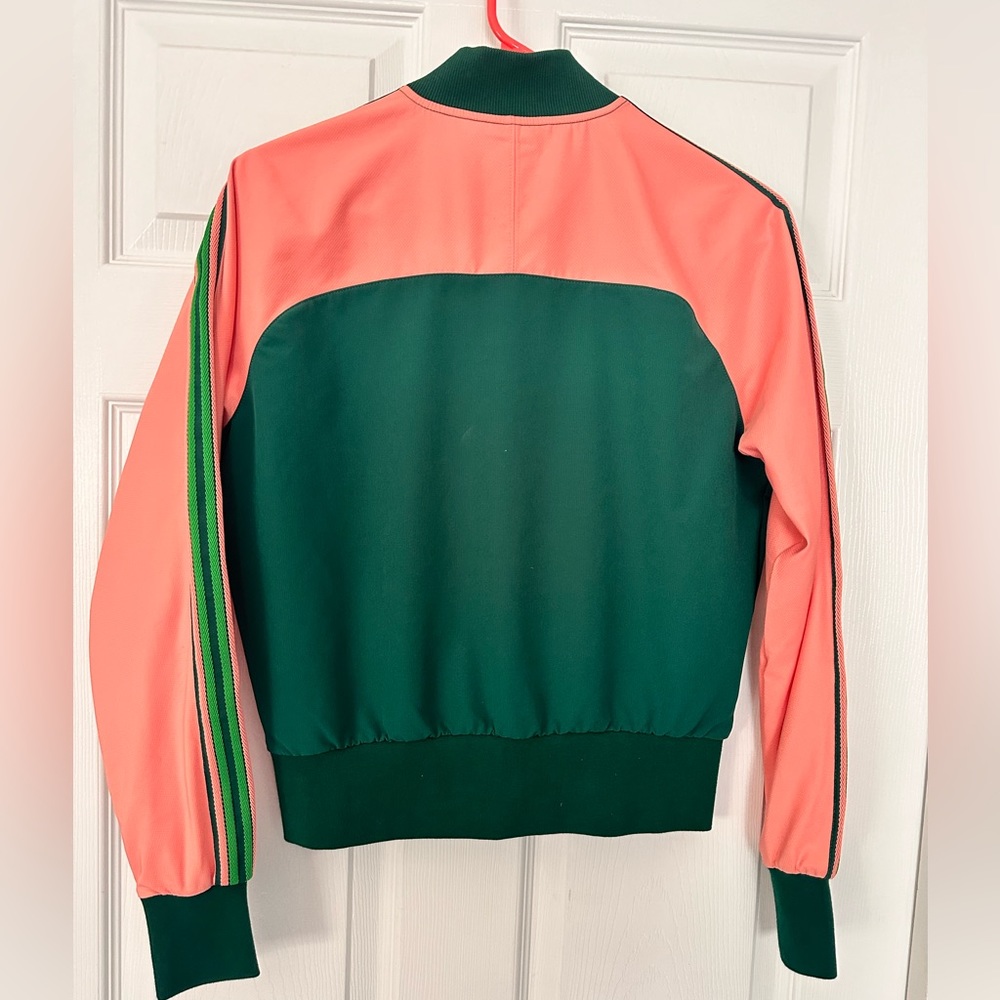 Lacoste Pink and Green Colorblock Zip Teddy Jacket - Picture 6 of 8